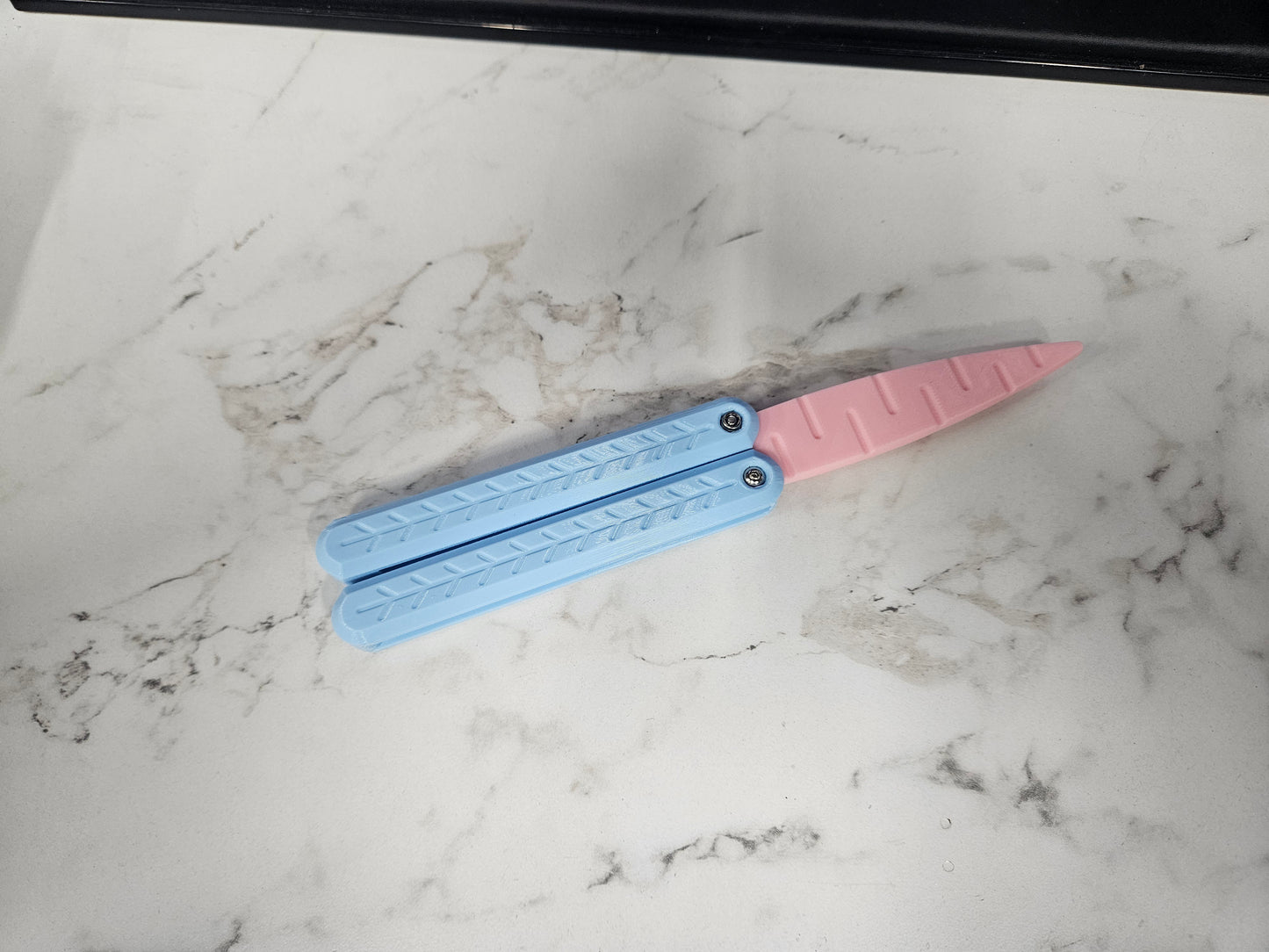 Carrot Butterfly Fidget Knife