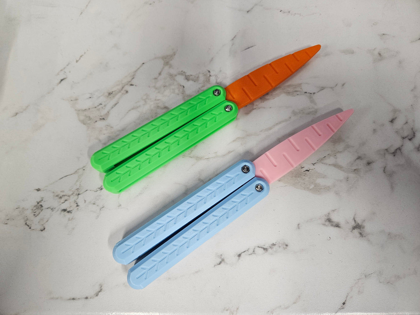 Carrot Butterfly Fidget Knife